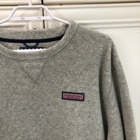 Men’s Vineyard Vines warm l/s grey fuzzy fleece - Picture 6 of 11